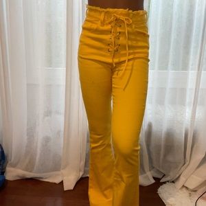 Yellow Flare Pants🐝